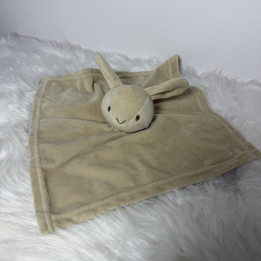 Baby Essentials Tan Bunny Rabbit Plush Security Blanket Lovey Beige Velvety 2024